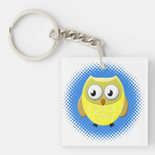 Baby Owl Cartoon Sleutelhanger