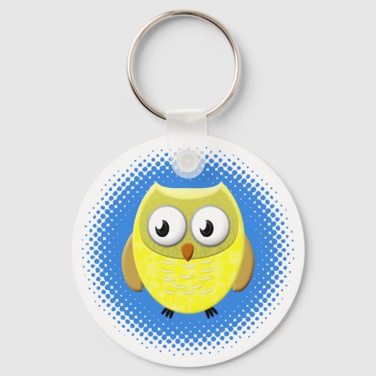 Baby Owl Cartoon Sleutelhanger (Voorkant)