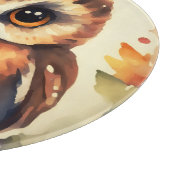 Baby owl created  in watercolors  snijplank (Hoek)