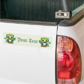 Baby Owl Cute St Patrick Cartoon Bumpersticker (Op Truck)