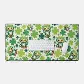 Baby Owl Cute St Patrick Cartoon Bureaumat (Keyboard & Muis)