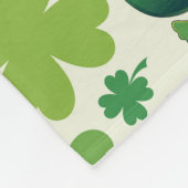 Baby Owl Cute St Patrick Cartoon Fleece Deken (Hoek)