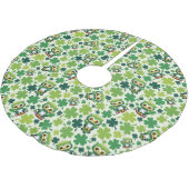 Baby Owl Cute St Patrick Cartoon Kerstboom Rok (Gekanteld)
