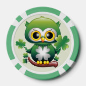 Baby Owl Cute St Patrick Cartoon Poker Chips (Achterkant)