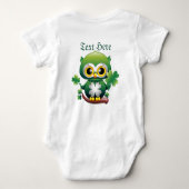 Baby Owl Cute St Patrick Cartoon Romper (Achterkant)