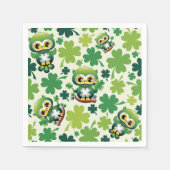 Baby Owl Cute St Patrick Cartoon Servet (Voorkant)