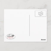 Baby Owl First Flight Roze Briefkaart (Achterkant)