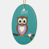 Baby Owl/foto Keramisch Ornament (Links)