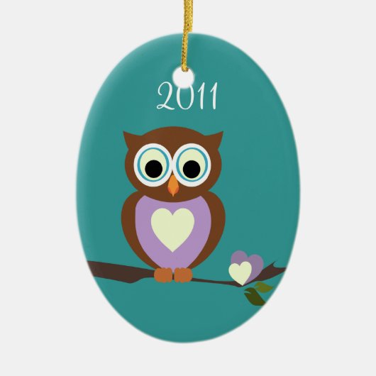 Baby Owl/foto Keramisch Ornament (Voorkant)
