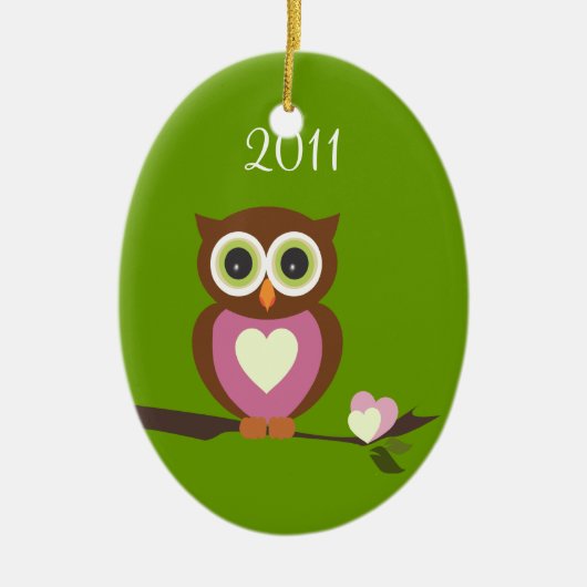 Baby Owl/foto Keramisch Ornament (Voorkant)