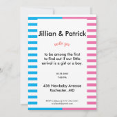 Baby Owl Gender onthullen Baby shower Kaart (Achterkant)