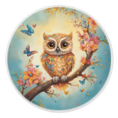 Baby Owl Keramische Knop (Voorkant)