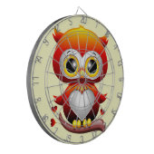 Baby Owl Love Heart Cartoon Dartbord (Voorkant Links)