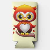 Baby Owl Love Heart Cartoon Seltzer Blikjeskoeler (Achterkant)