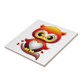 Baby Owl Love Heart Cartoon Tegeltje (Zijkant)
