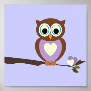 Baby Owl/Nursery Decor Poster