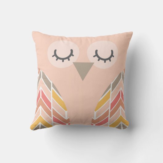 Baby Owl Nursery Sierkussen (Achterkant)