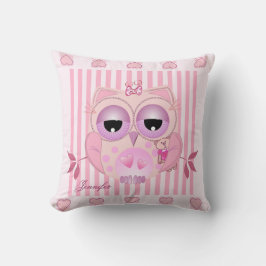 Baby Owl Pillow met naam Kussen