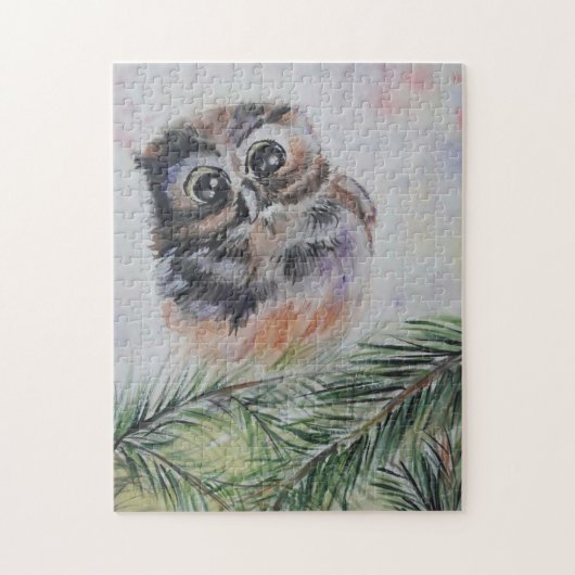 Baby Owl Puzzle Painting Legpuzzel (Verticaal)