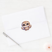 Baby Owl Ronde Sticker (Envelop)
