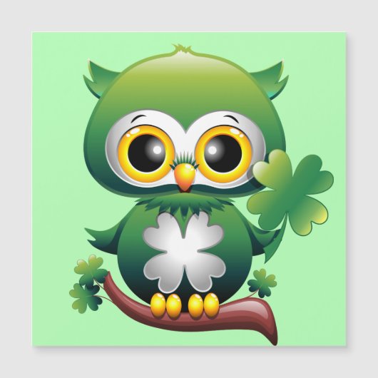 Baby Owl St Patrick Paddy Cartoon (Voorkant)