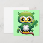 Baby Owl St Patrick Paddy Cartoon (Voorkant / Achterkant)