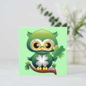Baby Owl St Patrick Paddy Cartoon (Staand voorkant)
