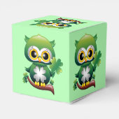 Baby Owl St Patrick Paddy Cartoon Bedankdoosjes (Achterkant)