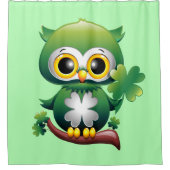 Baby Owl St Patrick Paddy Cartoon Douchegordijn (Voorkant)