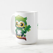 Baby Owl St Patrick Paddy Cartoon Koffiemok (Voorkant links)