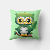 Baby Owl St Patrick Paddy Cartoon Kussen (Achterkant)