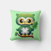Baby Owl St Patrick Paddy Cartoon Kussen (Voorkant)