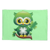 Baby Owl St Patrick Paddy Cartoon Kussensloop (Achterkant)
