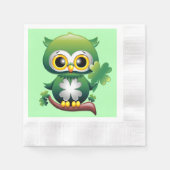 Baby Owl St Patrick Paddy Cartoon Servet (Voorkant)