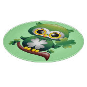 Baby Owl St Patrick Paddy Cartoon Snijplank (Hoek)