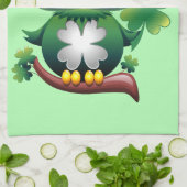 Baby Owl St Patrick Paddy Cartoon Theedoek (Gevouwen)