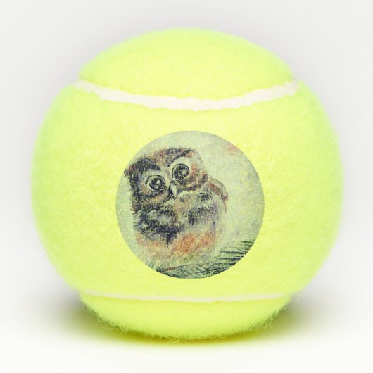 Baby Owl Tennis Balls Tennisballen (Achterkant)