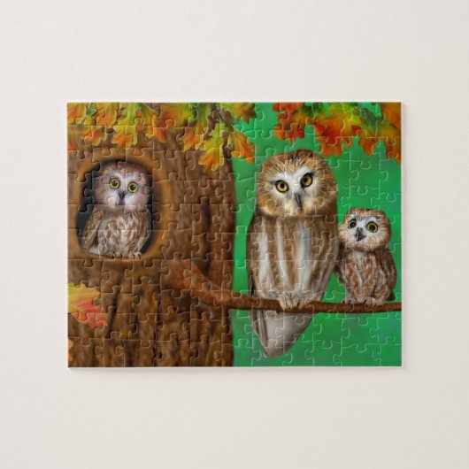 BABY OWLS LEGPUZZEL (Horizontaal)
