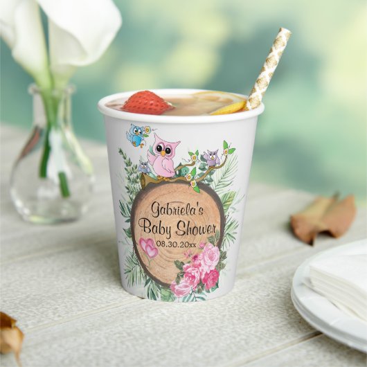 Baby Owls - Woodland Papieren Bekers (Insitu)