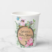 Baby Owls - Woodland Papieren Bekers (Voorkant)