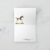 Baby paard Foal bedankt briefkaarten (Binnen)