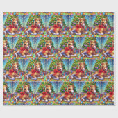 Baby Paard leggen door kerstboom Cadeaupapier (Vlak)