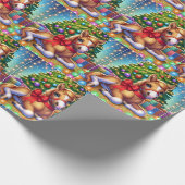 Baby Paard leggen door kerstboom Cadeaupapier (Hoek)