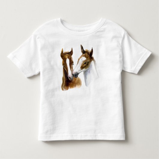 Baby paarden kinder shirts (Voorkant)