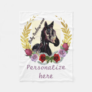 baby paardenmerrie wint de race fleece deken