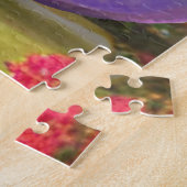 Baby Paarse draak en Fantasy middeleeuwse kasteel Legpuzzel (Zijkant)