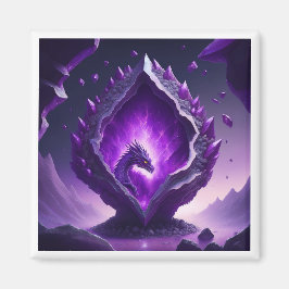 Baby Paarse Draak komt uit Space Egg Magneet