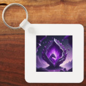 Baby Paarse Draak komt uit Space Egg Sleutelhanger (Voorkant)