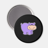 baby paarse hippo magneet (Voorkant / Achterkant)