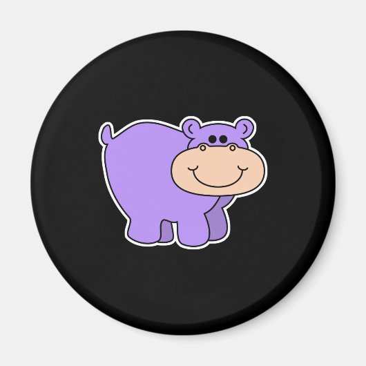 baby paarse hippo magneet (Voorkant)